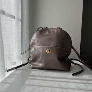 Margot Leather Backpack in Taupe